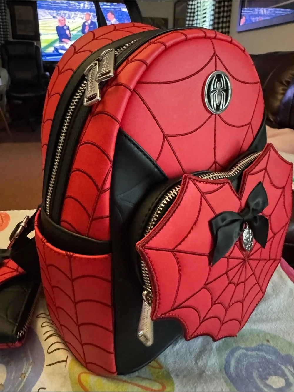 Spider Web Red Marvel Loungefly Collab mini Backpack Set with Wallet